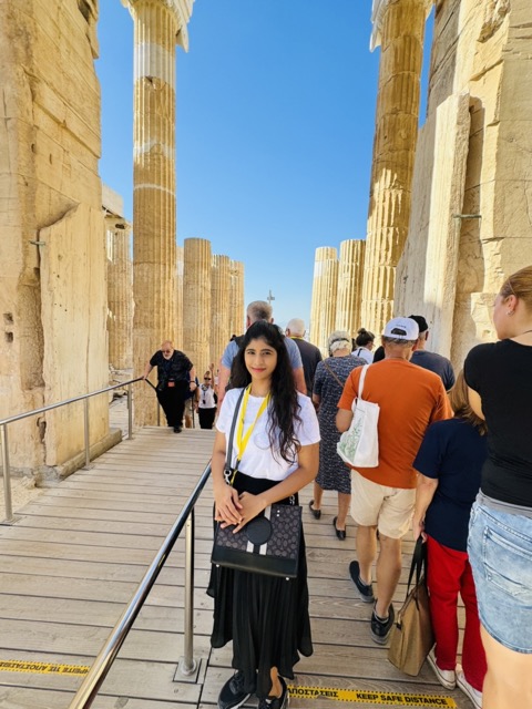Entering the Acropolis of Athens