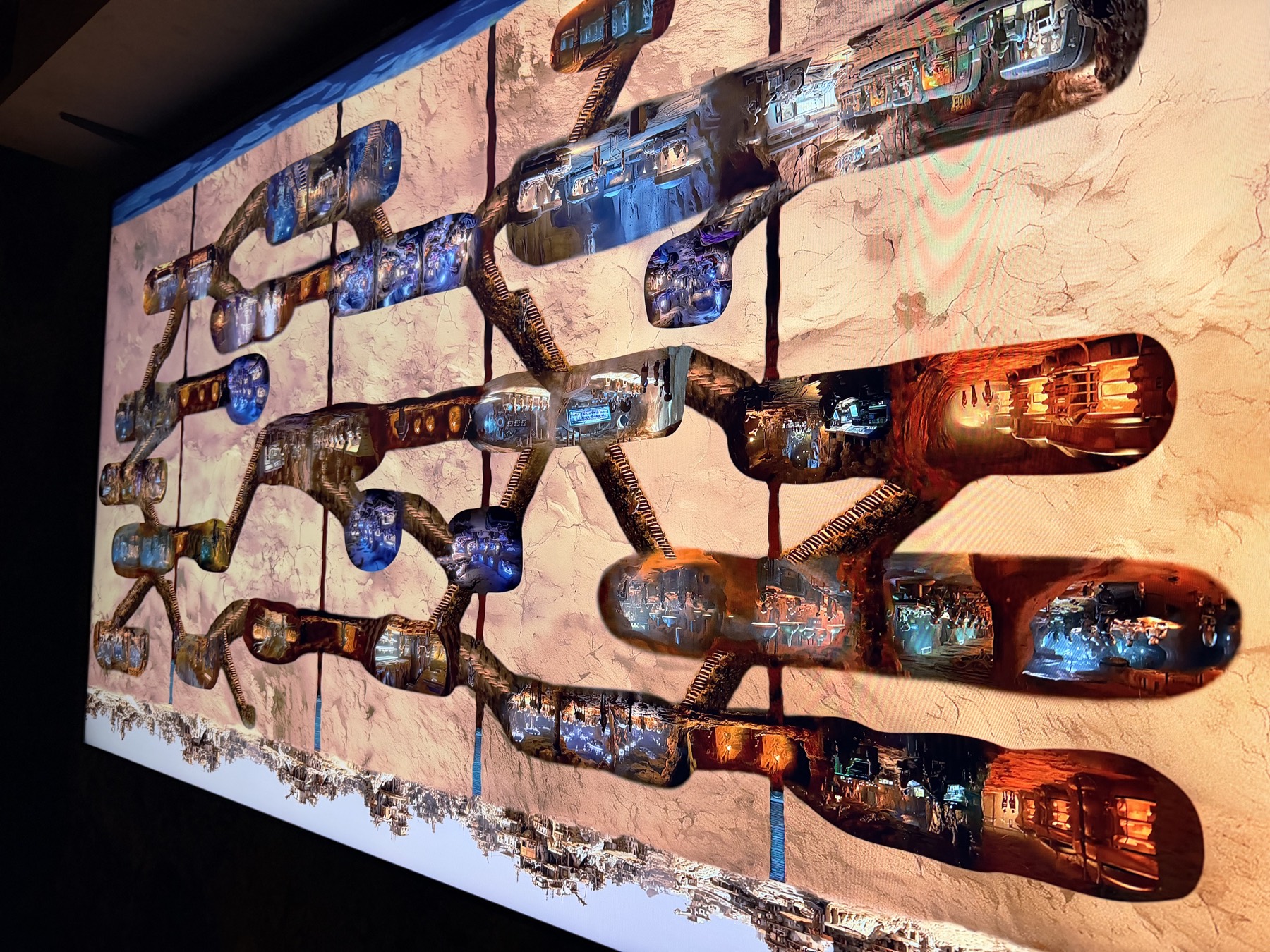 Scale model of a Cappadocia underground city
