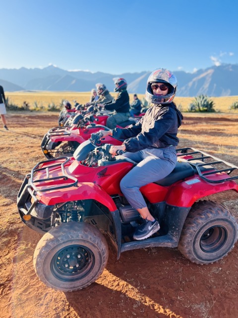 Riding the ATVs