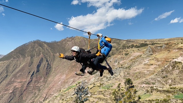 Ziplining through the Andes