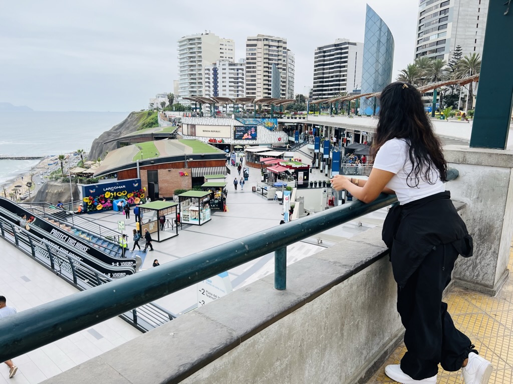 Larcomar - cliffside open-air mall view 2